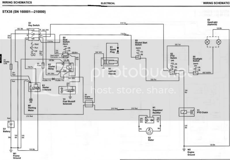 john deere stx38 electrical diagram